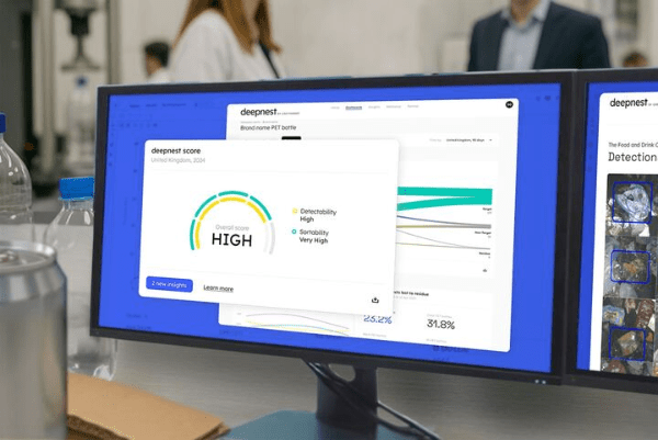 Lancement mondial de Deepnest par Greyparrot,  la première plateforme IA qui révèle aux marques la circularité réelle de leurs emballages. 